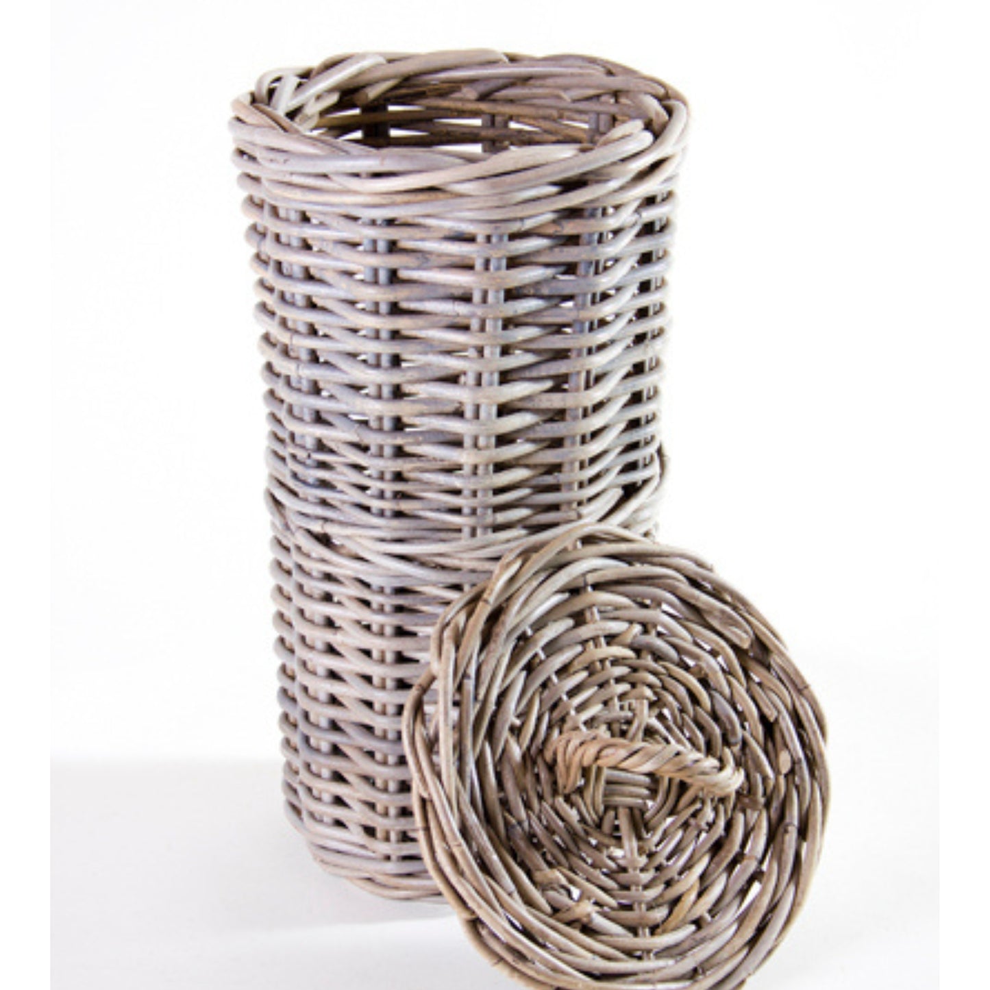 ROUND BOX w/COVER TOILET PAPER HOLDER