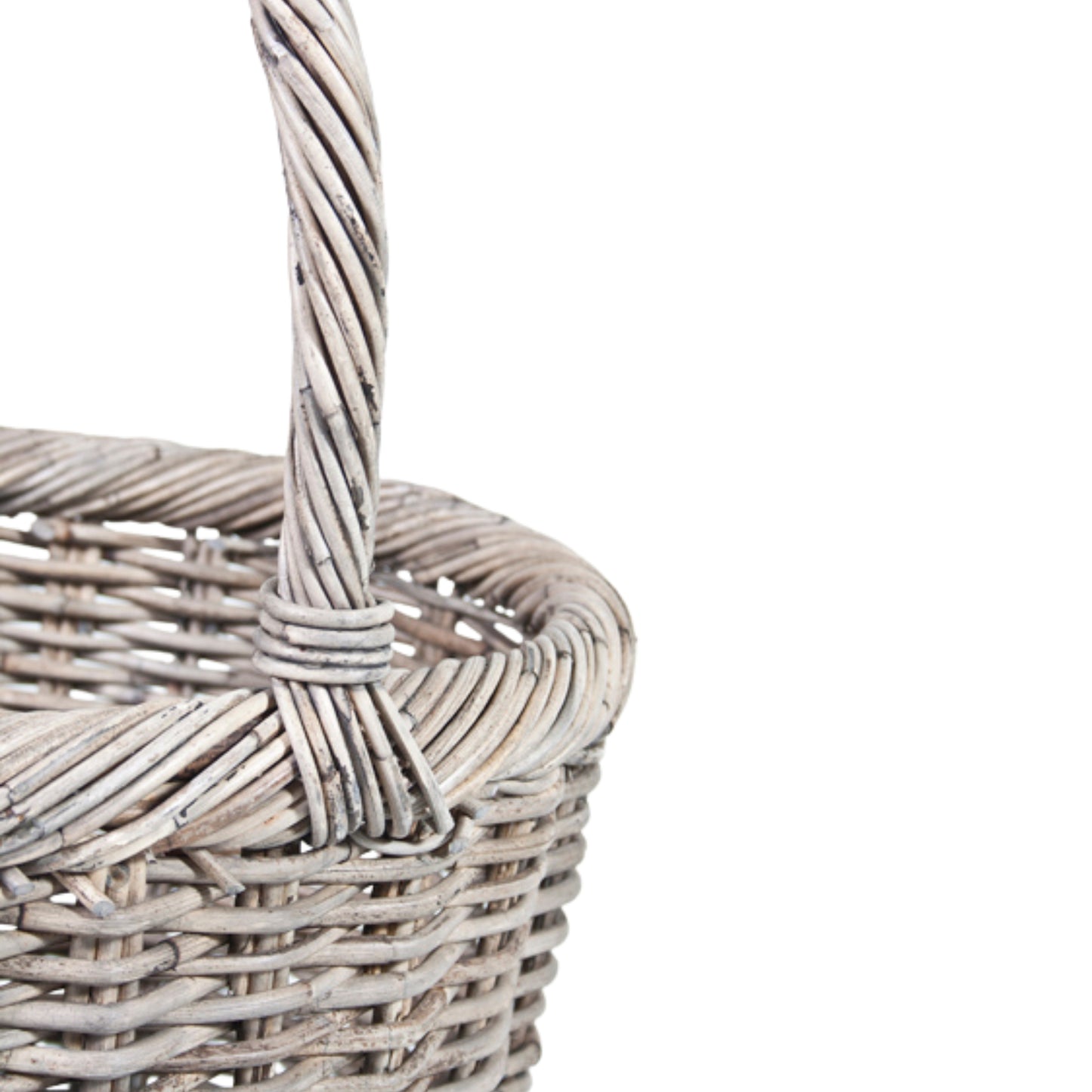 PICKNICK BASKET W/HANDLE ‘GREEN APPLES’ - SRIMIT GREY