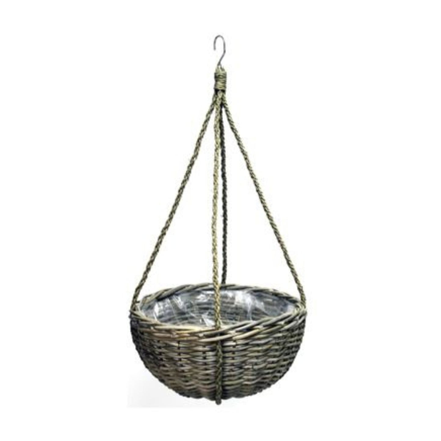 HÄNGETOPF 60 JAWIT GREY Ø 60 H.25cm INKLUSIVE SEIL UND KUNSTSTOFFEINLAGE