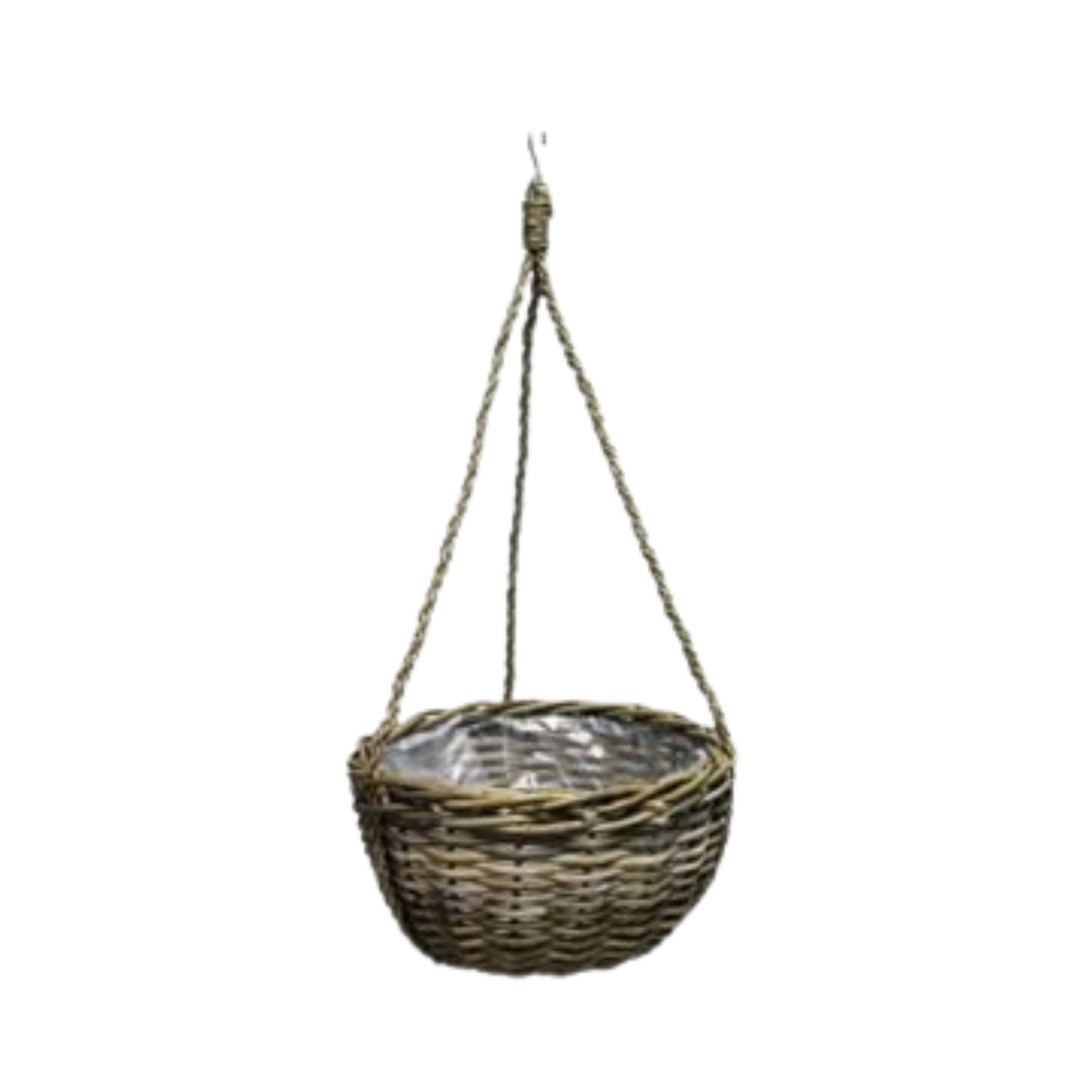 HÄNGEKORB 40 JAWIT GREY Ø 40 H.20cm INKLUSIVE SEIL UND KUNSTSTOFFEINLAGE