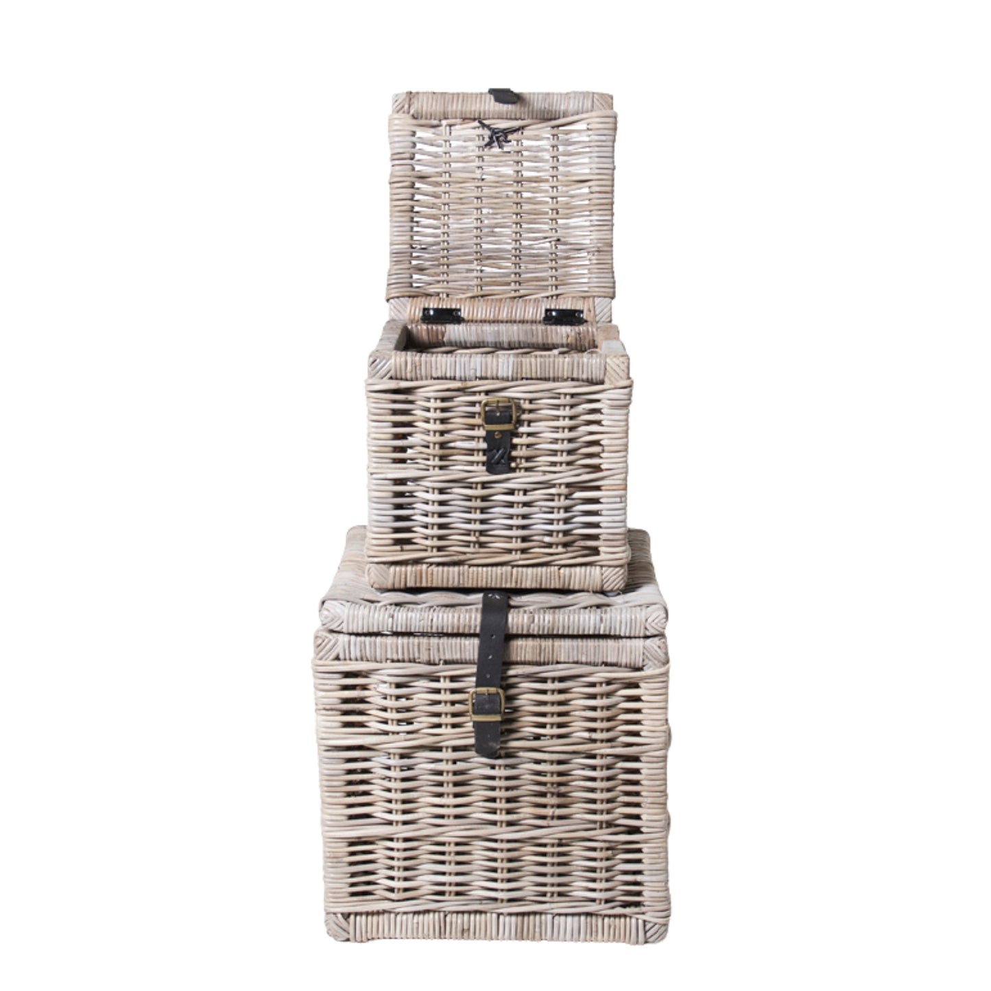 TRUNK w/LEATHER LOCK S/2