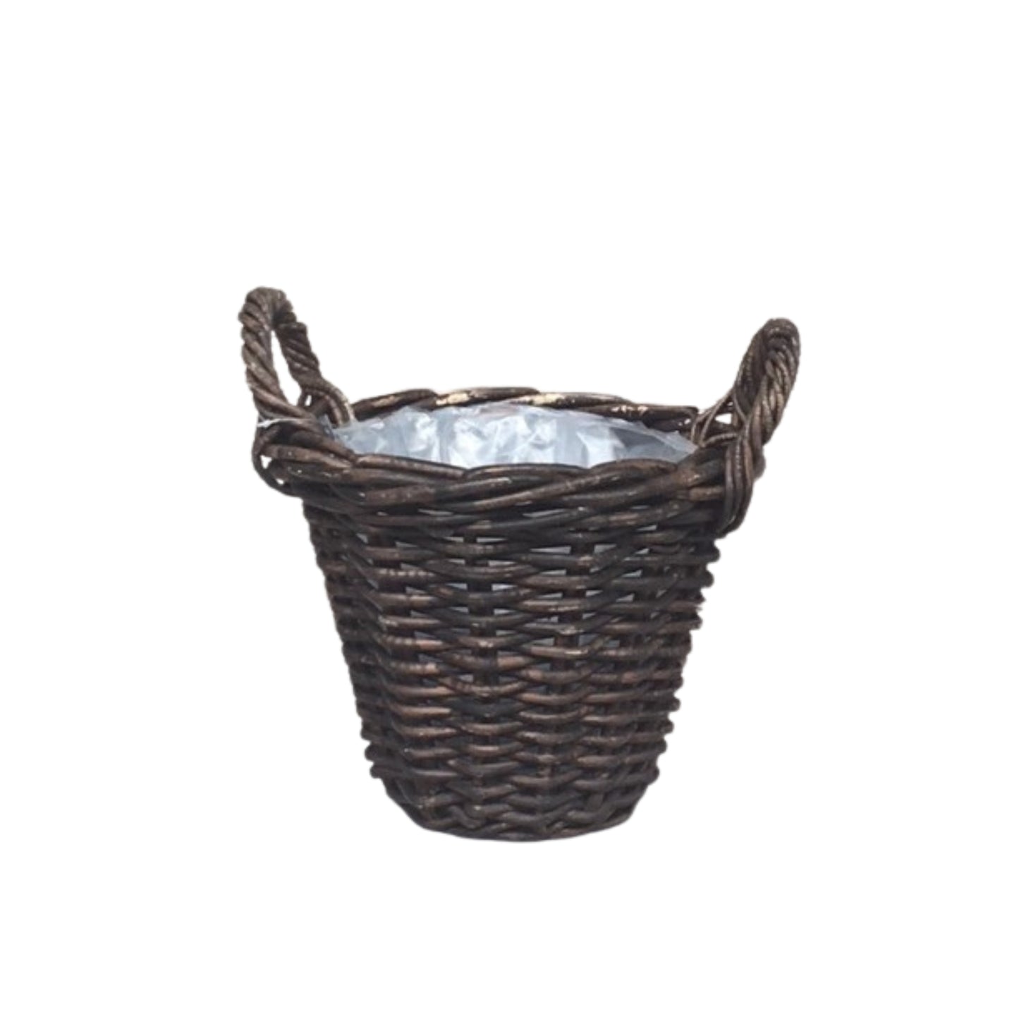 POTATO BASKET Ø.30 H.23 cm CROCO RATTAN w/PLASTIC