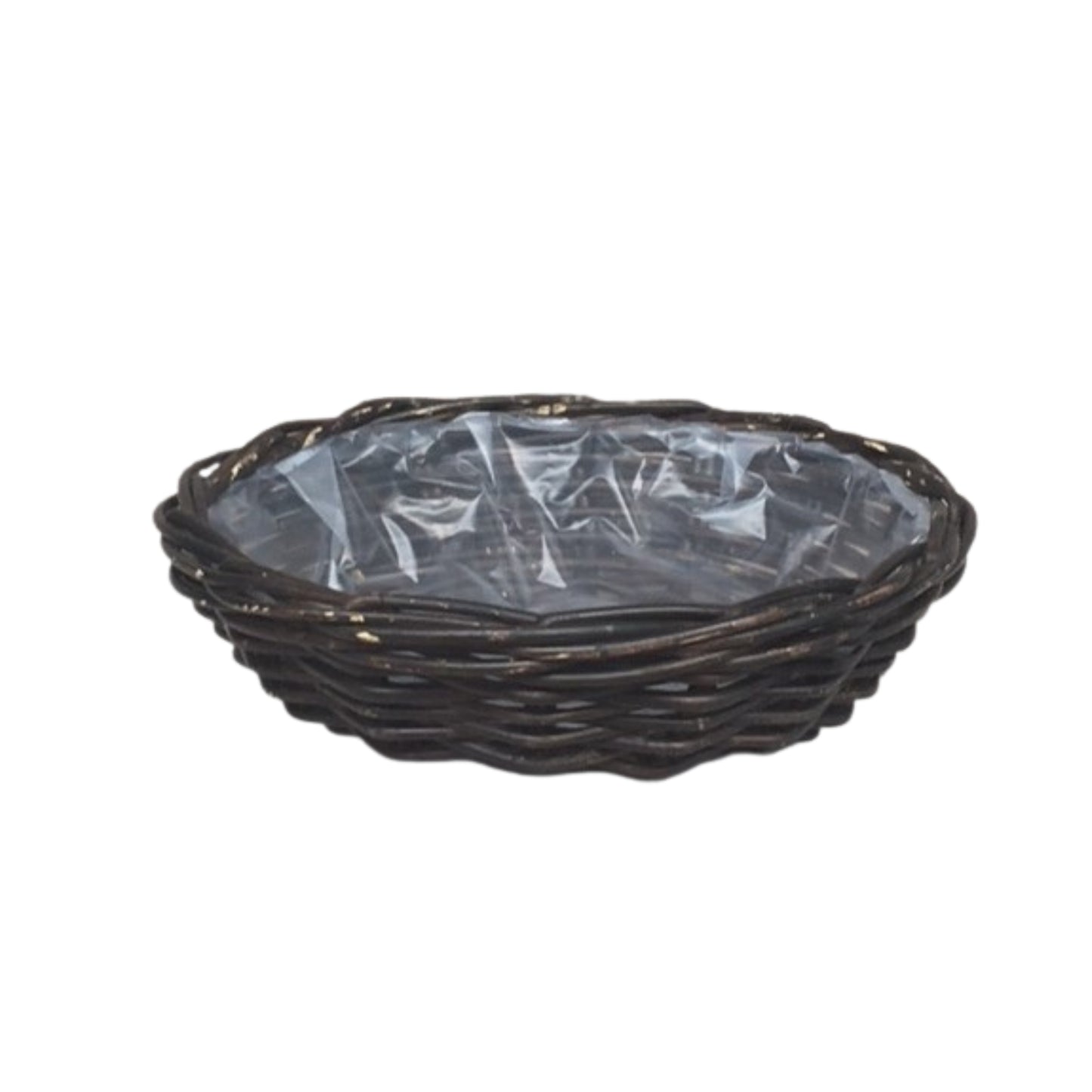 ROUND PLANT BOWL CROCO RATTAN Ø.41 H.12cm INCL PLASTIC LINING