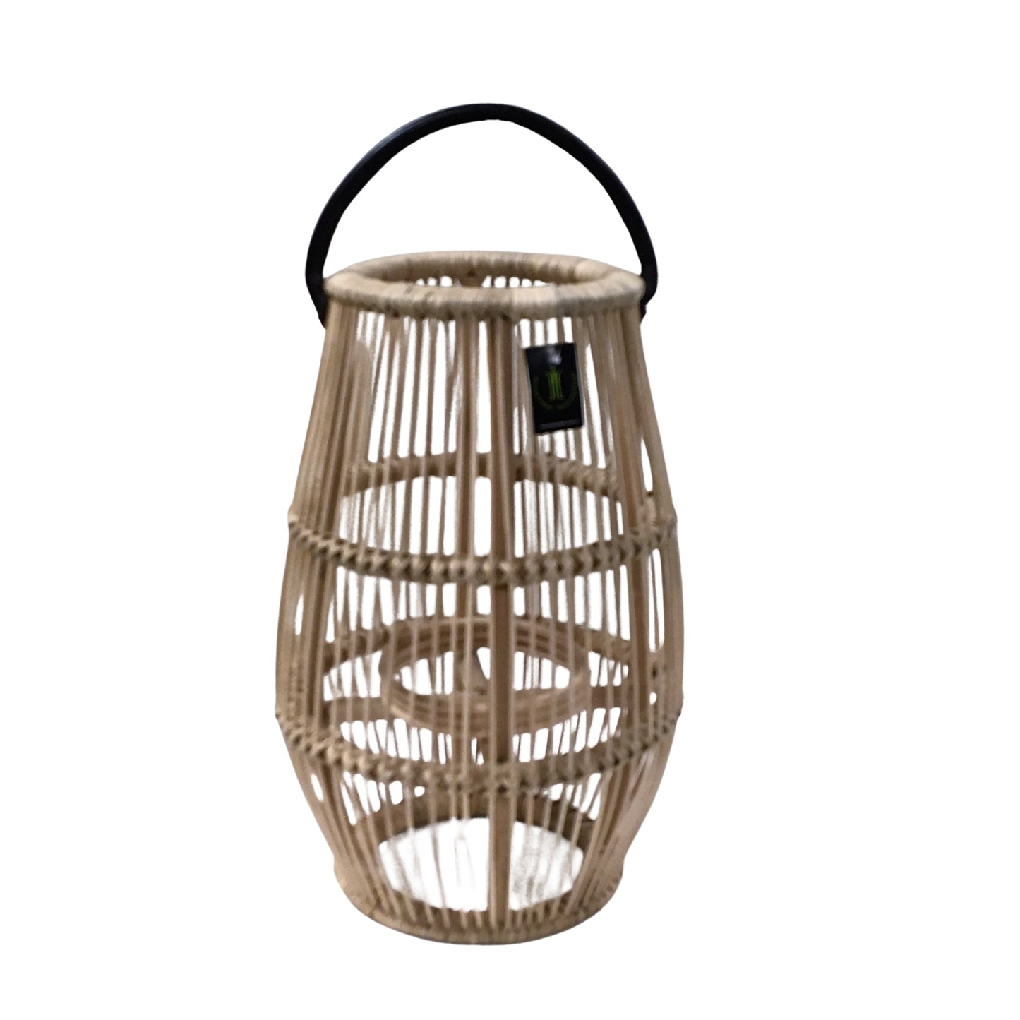 LANTERN XXL FITRIT POLISHED LEATHER HANDLE - NATURAL INCL. GLASS