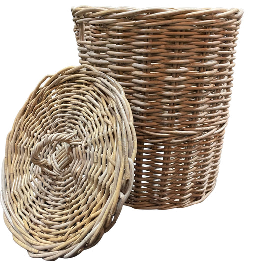 LAUNDRY BASKET ROUND w/LINING