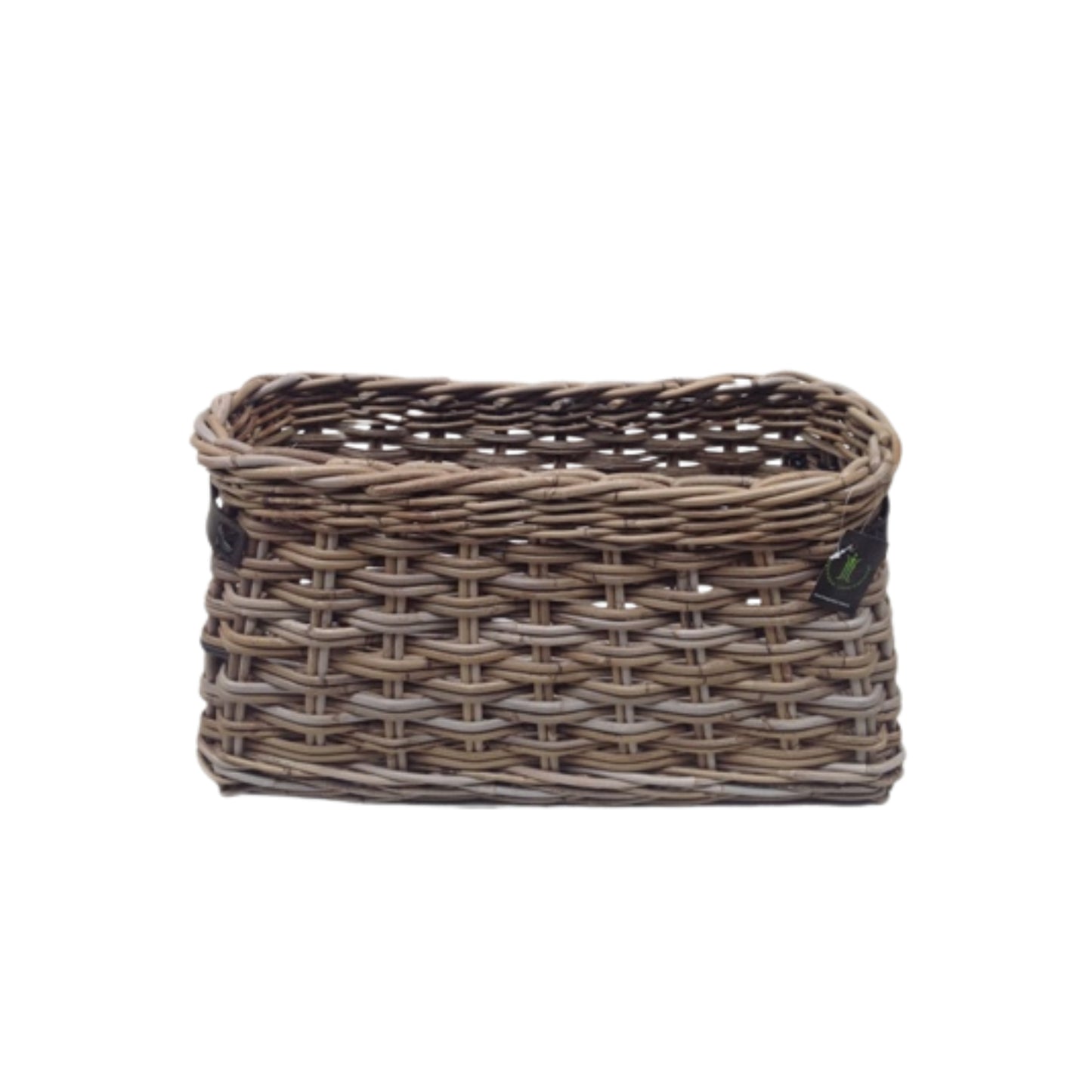 OVALER PFLANZKÜBEL MEDIUM MIT LEDERGRIFF & KUNSTSTOFFEINLAGE KOBOO GREY
