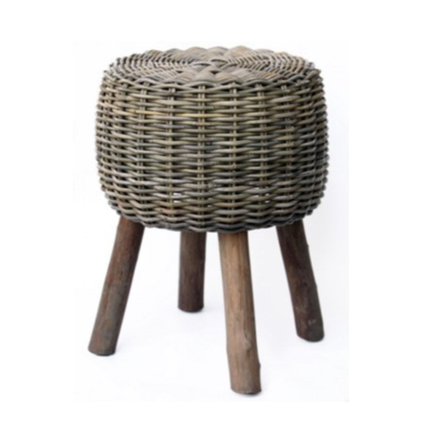 STOOL ROUND JAWIT/ANTRASIT DOLKEN FRAME - ANTIQ