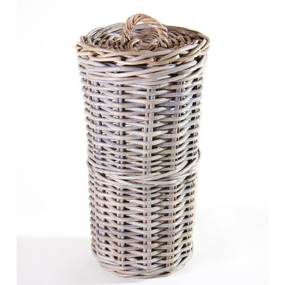 ROUND BOX w/COVER TOILET PAPER HOLDER