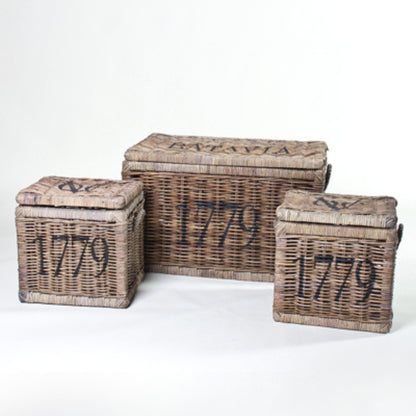 TRUNK SET OF 3 ‘BATAVIA + VOC / 1779’ – SRIMIT GREY