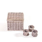 NAPKIN BOX W/NAPKIN RINGS – 12 PCS