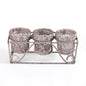 THREE CANDLEHOLDERS W/O GLASS