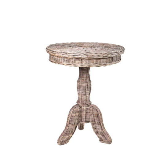 RUNDER TISCH KOMPLETT RATTAN – SRIMIT GREY