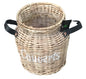 STORAGE BASKET w/LEATHER HANDLE ‘COUVERTS’