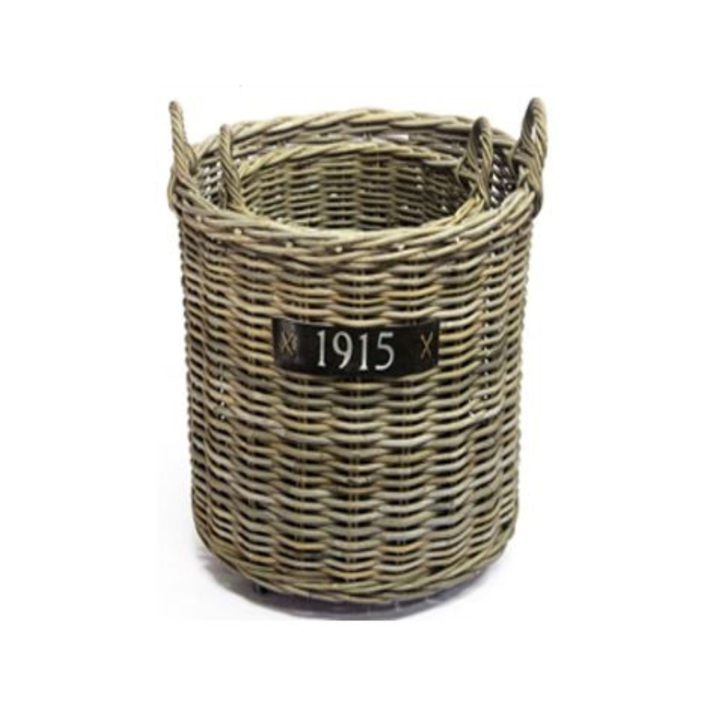 BASKET ROUND LARGE JAWIT GREY Ø 65 SH.54 INCL WHEELS & LEATHER (W/O WRITING)