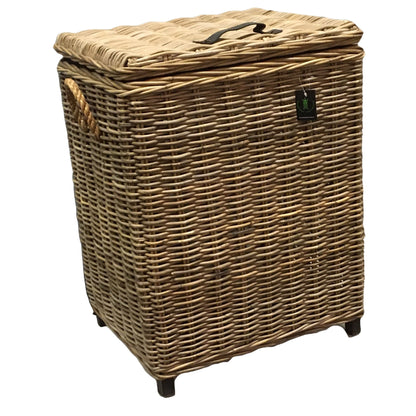 LAUNDRY BASKET RECT w/LINING - KUBU GRAY