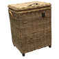 LAUNDRY BASKET RECT w/LINING - KUBU GRAY