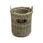 BASKET ROUND MEDIUM JAWIT GREY Ø 50 SH.50 INCL WHEELS & LEATHER (W/O WRITING)
