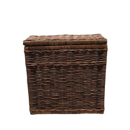 LAUNDRY BASKET RECT w/LINING 2 SECTIONS - CROCODILE NEST