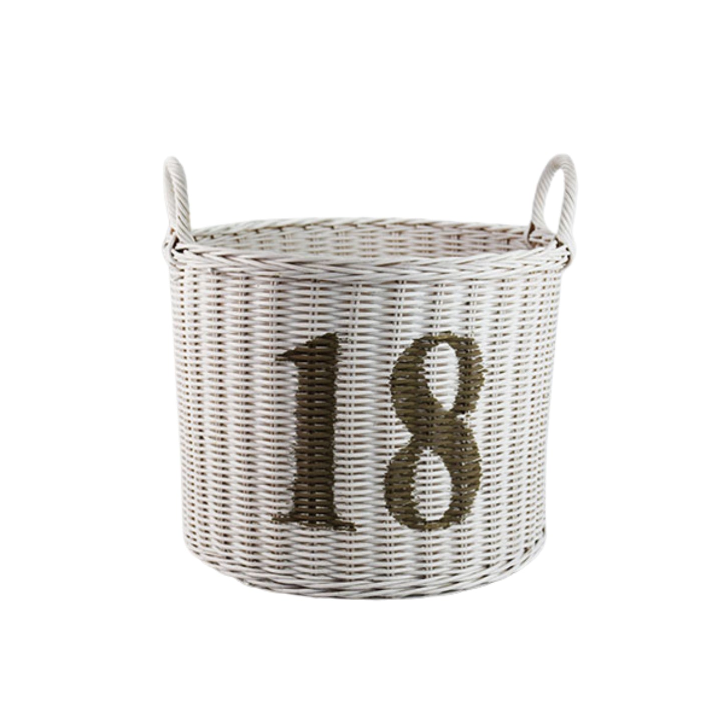 RATTAN BASKET D32cm No 18 WHITE EDITION