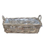 RECT. BASKET w/HANDLE KOBOO GREY 47x27xH14cm INCL PLASTIC LINING