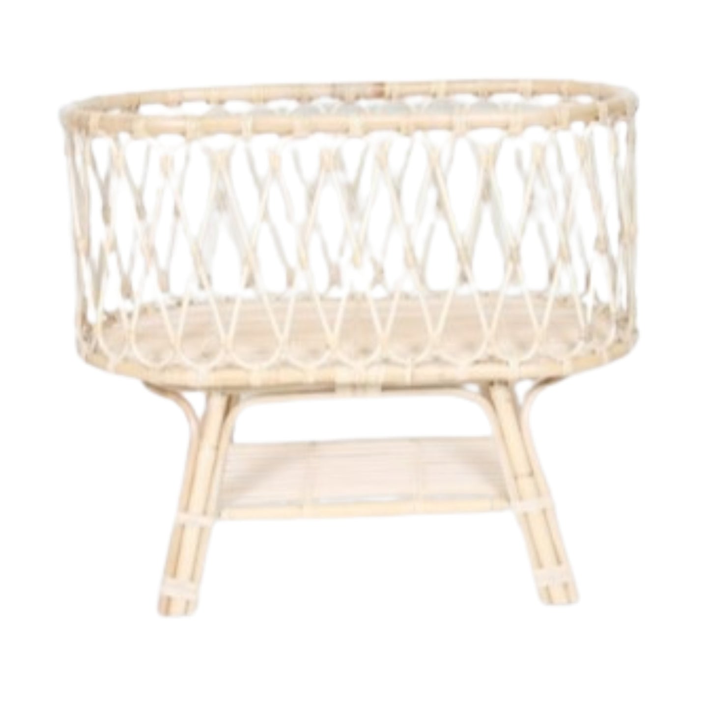 STUBENWAGEN RATTAN POLIERT RATTAN-KERN MONTIERT INKL. KISSEN NATUR HALBE HAUT