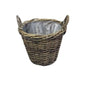 KARTOFFELKORB Ø 30 H.23 cm KOBOO GRAU m/KUNSTSTOFF