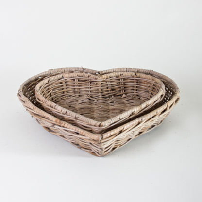 TRAY HEART S/2 SRIMIT GREY