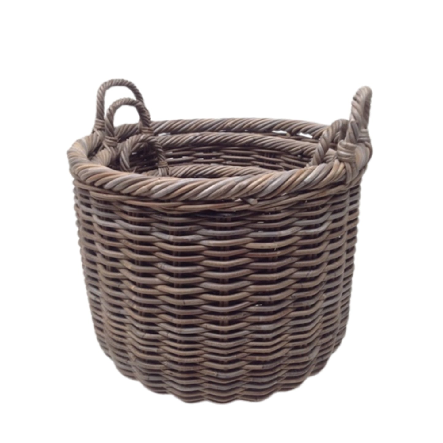 ROUND BASKET S/3 KOBOO GREY