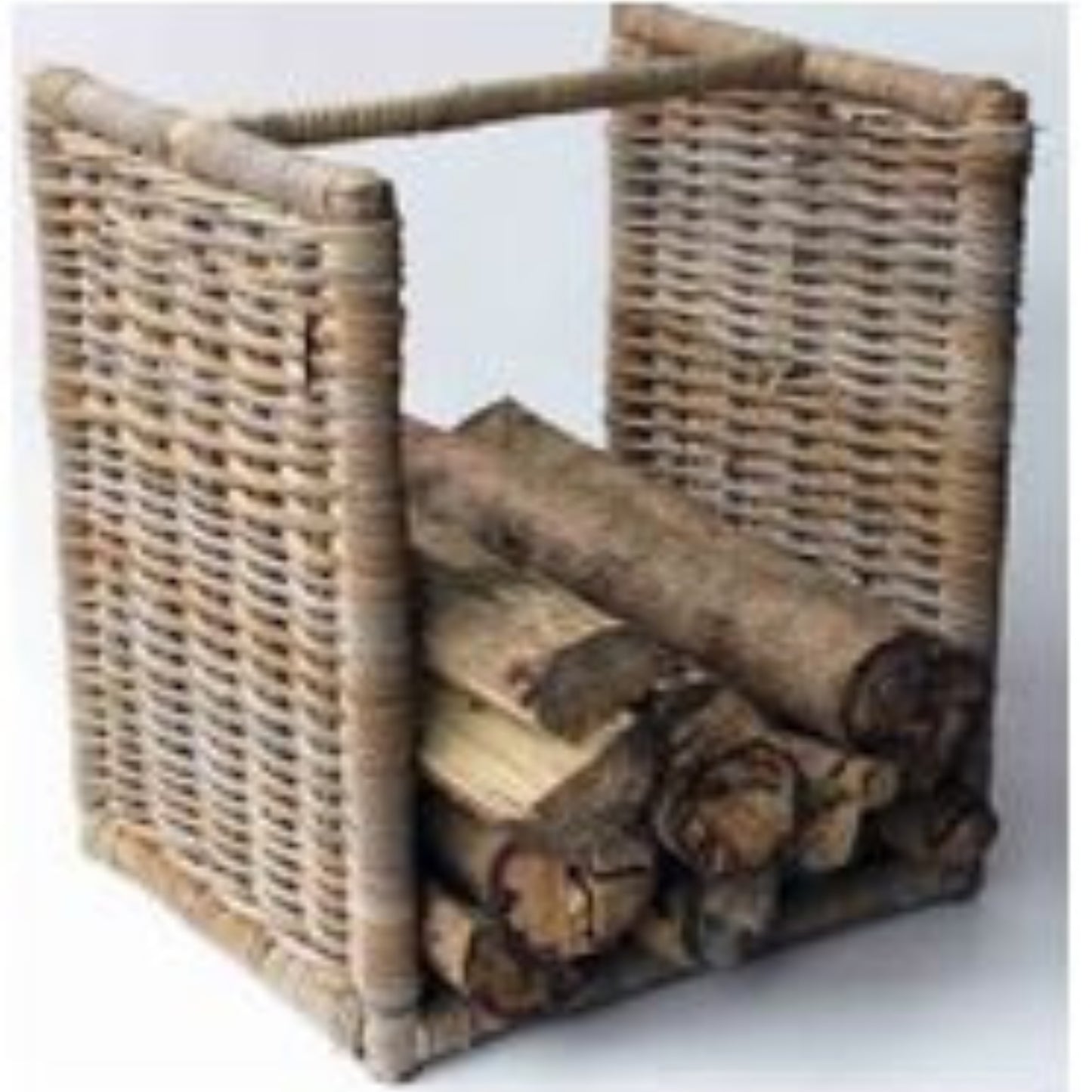 LOG HOLDER ON IRON FRAME KUBU GREY