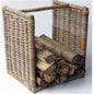 LOG HOLDER ON IRON FRAME KUBU GREY