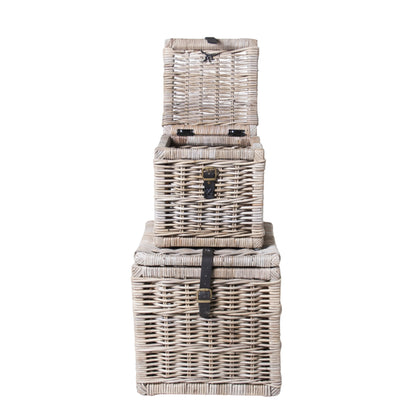 TRUNK w/LEATHER LOCK S/2