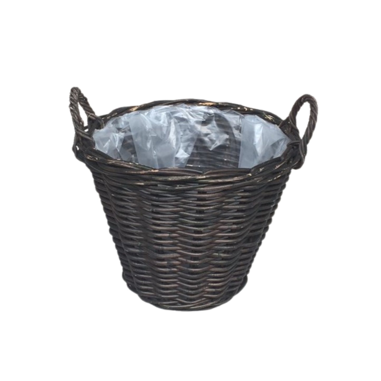 POTATO BASKET Ø.40 H.30 cm CROCO RATTAN w/PLASTIC