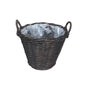 POTATO BASKET Ø.40 H.30 cm CROCO RATTAN w/PLASTIC