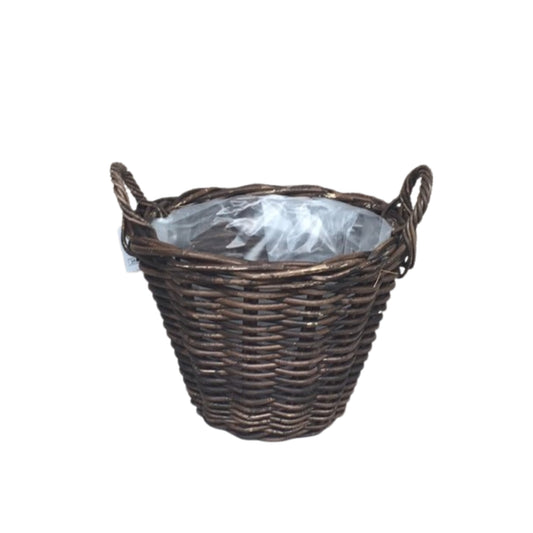 KARTOFFELKORB Ø.35 H.25 cm KROKO-RATTAN m/KUNSTSTOFF