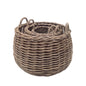 RUNDKORB S/3 KOBOO GRAU