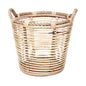 BASKET ROUND w/ROPE HANDLE - NATURAL YELLOW