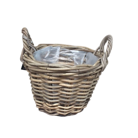 KARToffelkorb Ø.25 H.19 cm KOBOO GREY m/KUNSTSTOFF