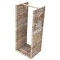 LOGHOLDER ON IRON FRAME XXL H100cm 'FIRE WOOD' KOBOO GRAY