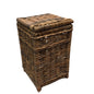 LAUNDRY BASKET SQUARE w/LINING - ANTIQ