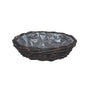 RUNDE PFLANZSCHALE CROCO RATTAN Ø.41 H.12cm INKL. KUNSTSTOFFEINLAGE