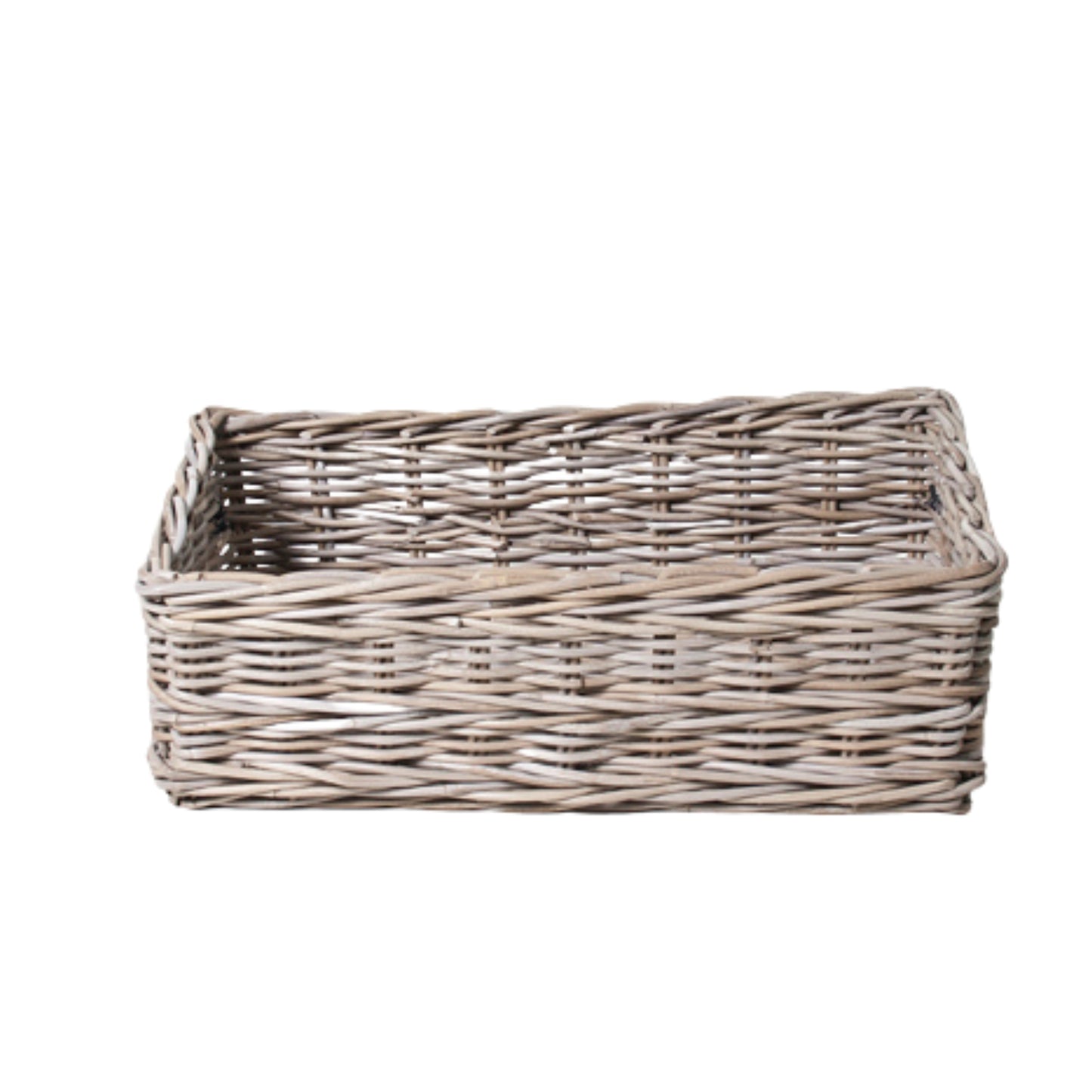 KORB RECHTECKIG m. LETHERGRIFF GROSS KOBOO GREY