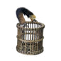 HURRICANE MEDIUM KOBOO GREY w/HANDLE GOAT FUR INCL. GLASS