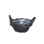 SCHAAL ROUND w/HANDLE CROCO RATTAN Ø.26 H.12cm INCL PLASTIC LINING
