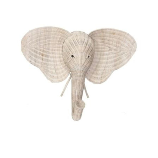 WANDDEKORATION ELEFANT PITRIT – NATUR KLAR MATT LACKIERT