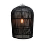 LAMPION ROUND FITRIT ON IRON FRAME INCL. ELECTRICAL - SOLID BLACK