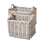 RECHTECKIGER KORB MIT SEILGRIFFEN 2ER-SET