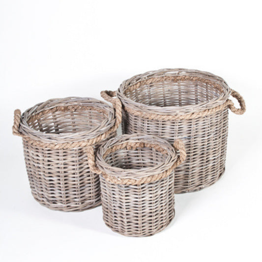 RUNDER KORB m. SEIL 3ER SET