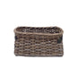OVAL PLANTER MEDIUM w/LEATHER HANDLE & PLASTIC LINING KOBOO GRAY