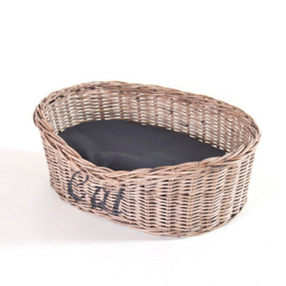 KATZENKORB MIT SCHWARZEM KISSEN