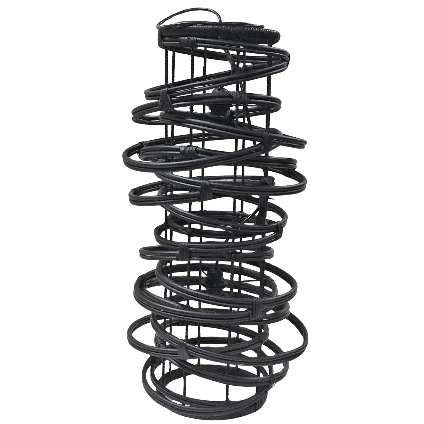 HÄNGELAMPE WAVE KUBU NATURAL AUF EISENGESTELL INKL. ELEKTRIK - SOLID BLACK
